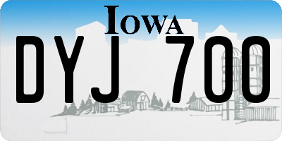 IA license plate DYJ700