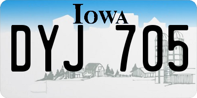 IA license plate DYJ705