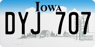 IA license plate DYJ707