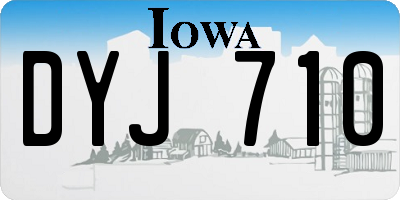 IA license plate DYJ710