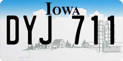 IA license plate DYJ711