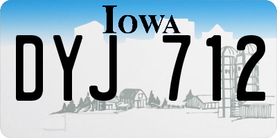 IA license plate DYJ712