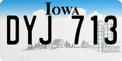 IA license plate DYJ713