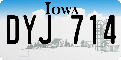 IA license plate DYJ714