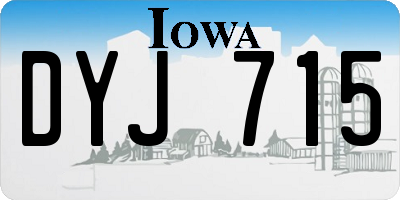 IA license plate DYJ715