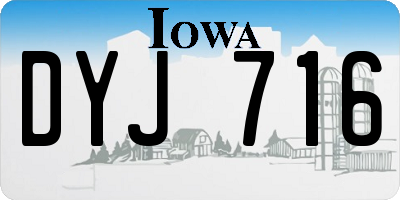 IA license plate DYJ716