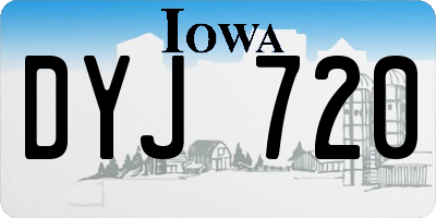 IA license plate DYJ720
