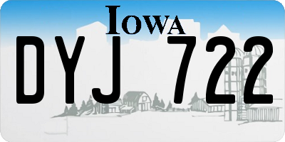 IA license plate DYJ722