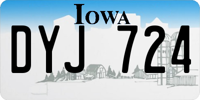 IA license plate DYJ724