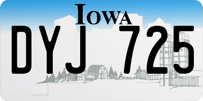 IA license plate DYJ725