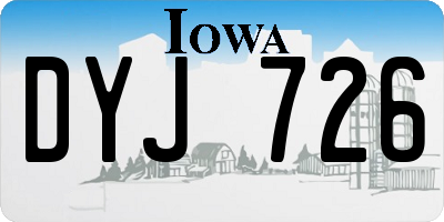 IA license plate DYJ726