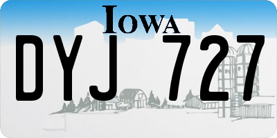 IA license plate DYJ727