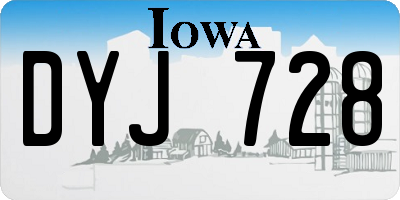 IA license plate DYJ728