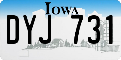 IA license plate DYJ731