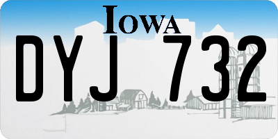 IA license plate DYJ732