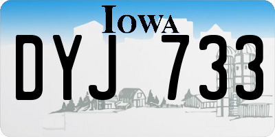 IA license plate DYJ733