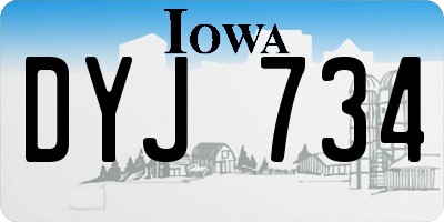 IA license plate DYJ734