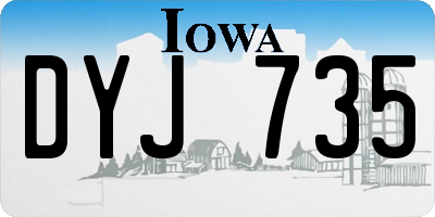 IA license plate DYJ735
