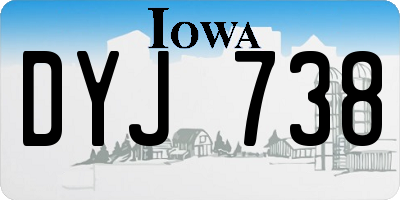 IA license plate DYJ738