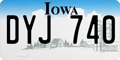IA license plate DYJ740