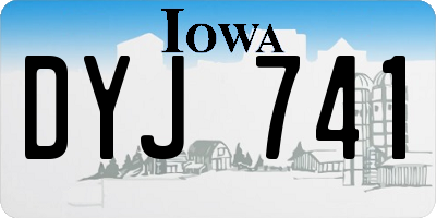 IA license plate DYJ741