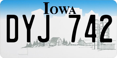 IA license plate DYJ742