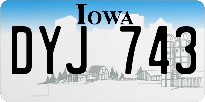 IA license plate DYJ743