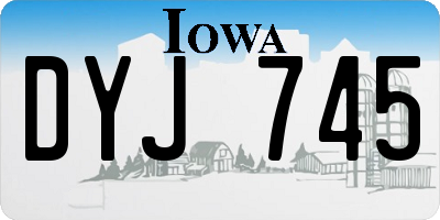 IA license plate DYJ745