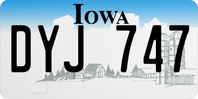 IA license plate DYJ747