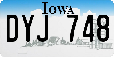 IA license plate DYJ748