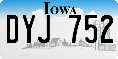 IA license plate DYJ752