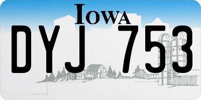 IA license plate DYJ753