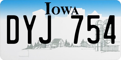 IA license plate DYJ754