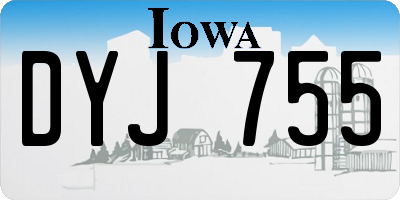 IA license plate DYJ755