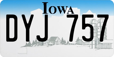 IA license plate DYJ757