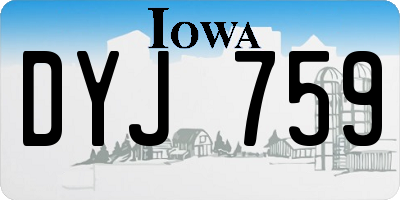 IA license plate DYJ759