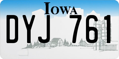 IA license plate DYJ761