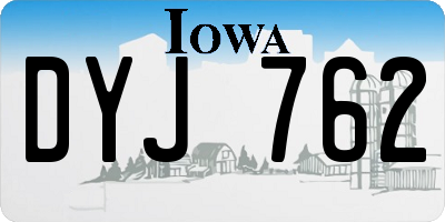 IA license plate DYJ762