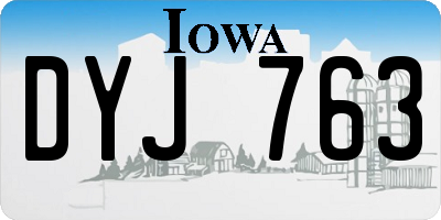 IA license plate DYJ763