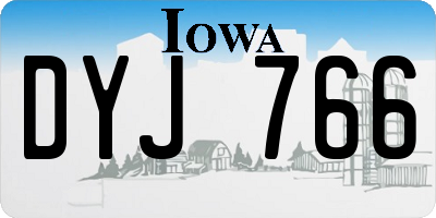 IA license plate DYJ766