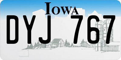 IA license plate DYJ767