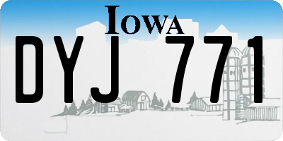 IA license plate DYJ771