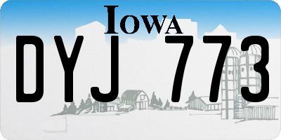 IA license plate DYJ773