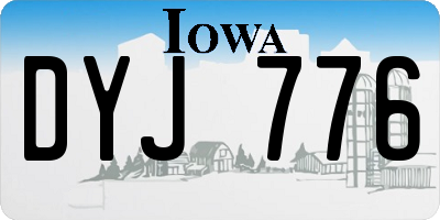 IA license plate DYJ776