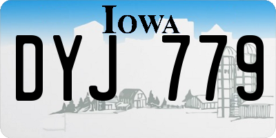 IA license plate DYJ779