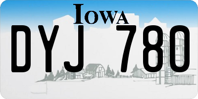 IA license plate DYJ780