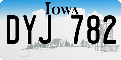 IA license plate DYJ782