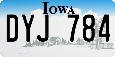 IA license plate DYJ784