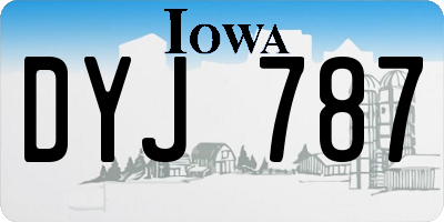 IA license plate DYJ787