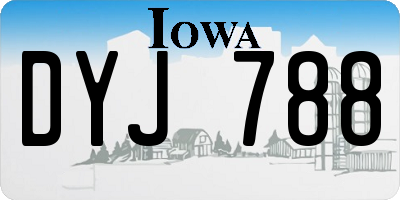 IA license plate DYJ788